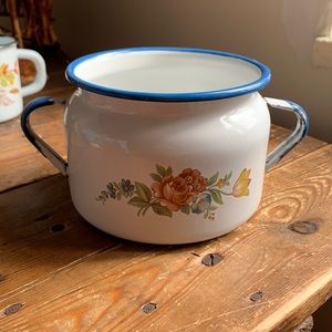 Antique Enameled Soup Cup